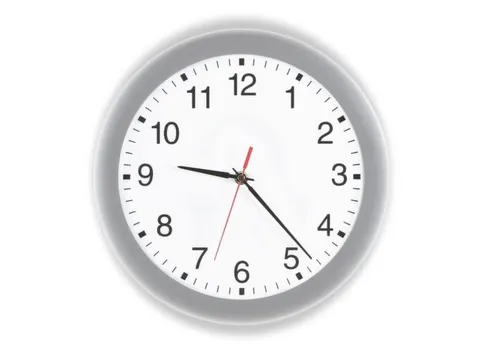 Radiografische Wandklok Ø 30cm Kunststof Zilver Cijferaanduiding