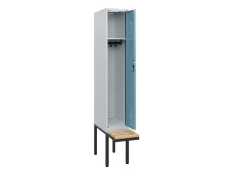 locker met bank,HxBxD 1950x300x815mm,1vak,vak B 300mm,cilinderslot