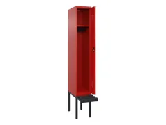 locker met bank,HxBxD 2120x300x815mm,1vak,vak B 300mm,cilinderslot