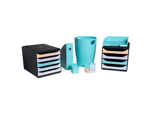 Module de classement Big Box 4 tiroirs Aquarel - Couleurs assorties