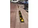 parkeerplaatsbegrenzing,B 1800mm,recyclebaar rubber,zwart/geel