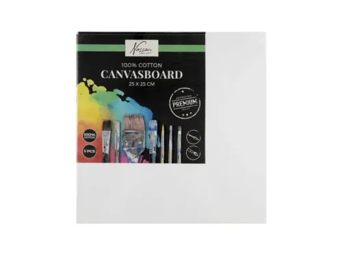 Nassau fine art Canvasboard 25x25cm 100% Katoen 3 stuks