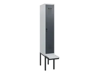 locker met bank,HxBxD 1950x300x815mm,1vak,vak B 300mm,draaigrendel - 2
