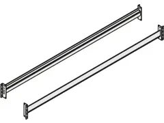 Lengtetraversen,v. breedvakstelling,B 1800mm,vakl. 500kg,m. borgpen