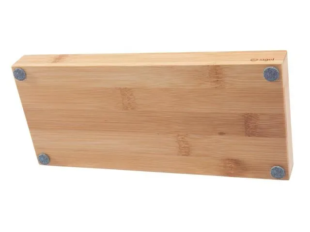 Pennenbak EYE STYLE bamboe 245x109x25mm met l.grijs- blauwe inlay