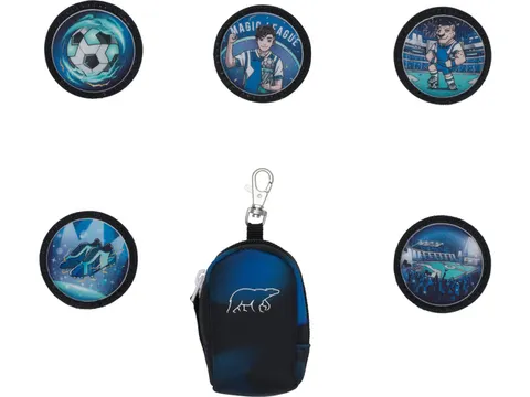 Mini tas Beckman Magic League black incl. 5 buttons