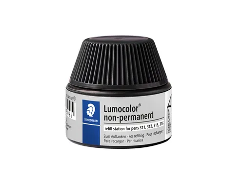 Viltstiftvulling Staedtler Lumocolor non-permanent 15ml zwart