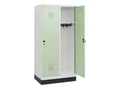 schoollocker,HxBxD 1630x800x500mm,2vak,vak B 400mm,draaigrendel,sokkel