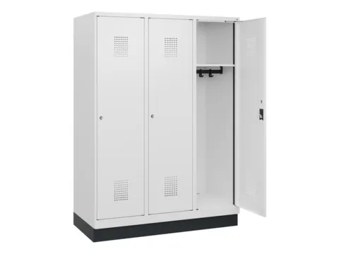 schoollocker,HxBxD 1630x1200x500mm,3vak,vak B 400mm,cil.-slot,sokkel