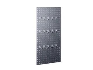 perfoplaat,blad HxB 991x457mm,plaatstaal,RAL5010,m. 16haken - 1