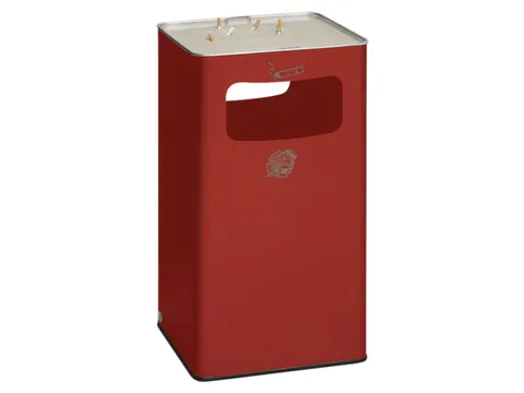 Combi-asbak Hxbxd 755X430X420Mm Vierkant Rood