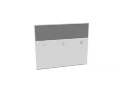 baliepaneel,v. bureau,aanbouw achter,B 1400mm,Bl-wit,BN8078-grijs