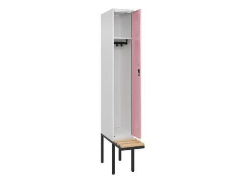 locker met bank,HxBxD 2120x300x815mm,1vak,vak B 300mm,cilinderslot