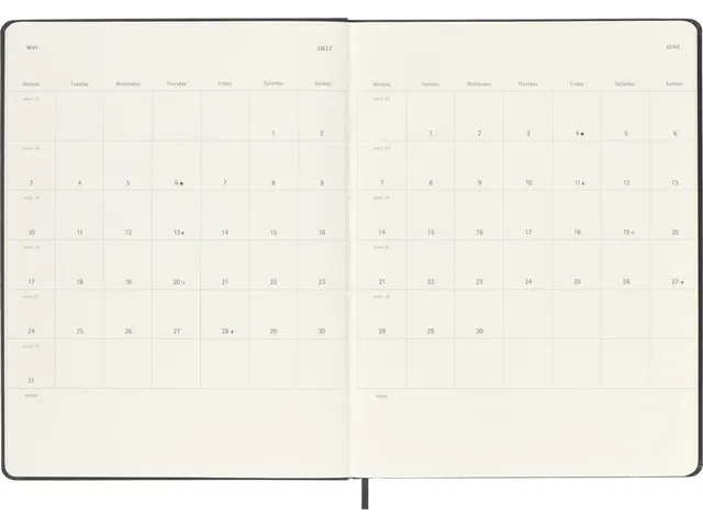 Agenda 2027 Moleskine 18M Planner Weekly 7dagen/1pagina xl hc black