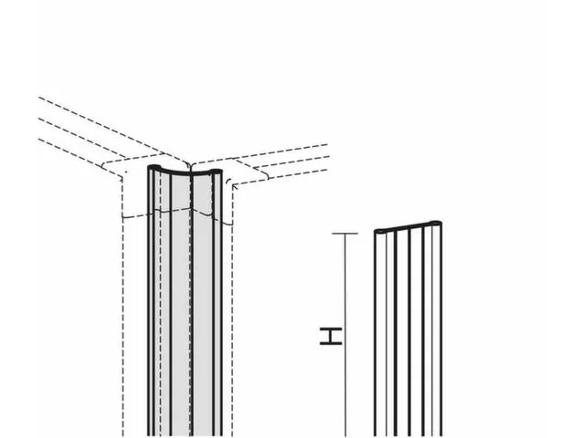 hoekverbinding,v. kantoor-scheidingswand,H 1600mm