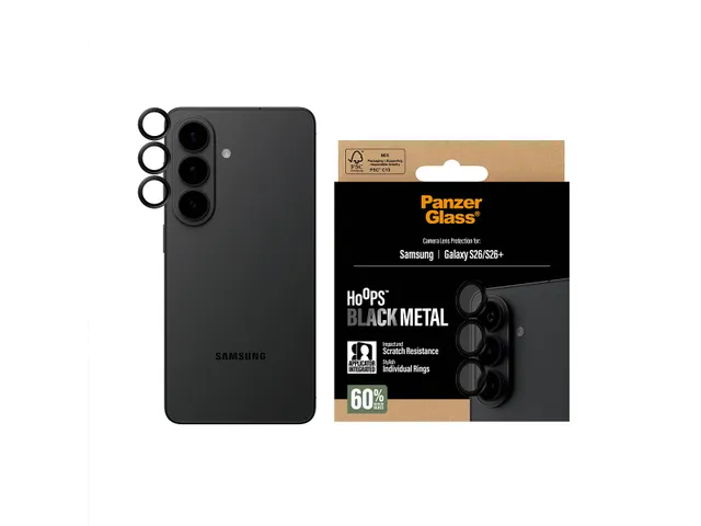 PanzerGlass Hoops Camera Lens Protector Black Samsung Galaxy S26