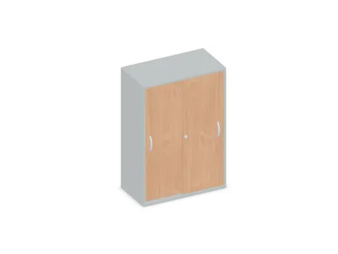 Schuifdeurkast 1150x800x430mm Romp Lichtgrijs Decor Front Beuken