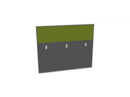 baliepaneel bureau aanbouw achter MS-donkergrijs BN7048-groen 1400mm