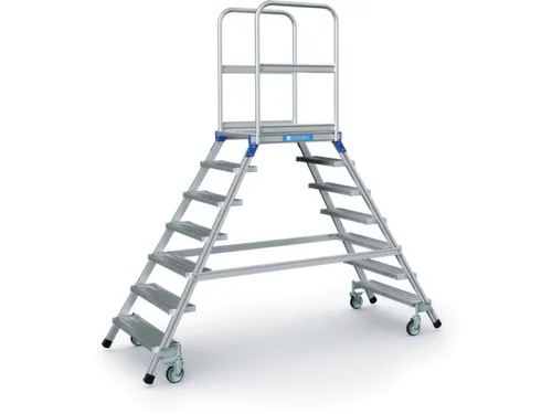 Bordestrap Aluminium Bordes 1680x 600x 800mm 2x7treden Aluminium
