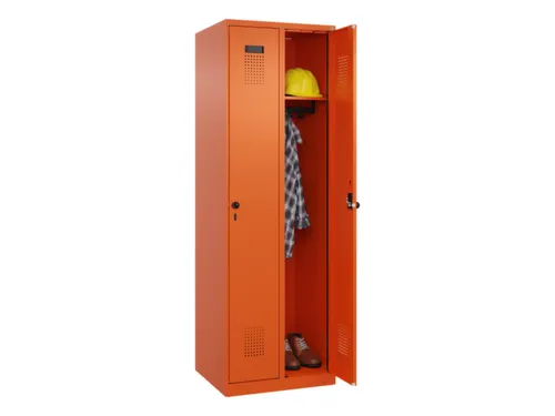 locker,HxBxD 1850x600x500mm,2vak,vak B 300mm,draaigrendel