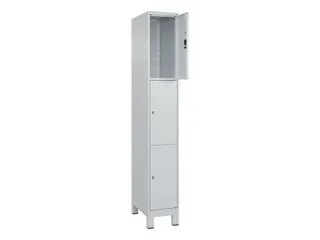 lockerkast,HxBxD 1950x300x500mm,1x3vakken,vak B 300mm,cil.-slot,voeten - 1