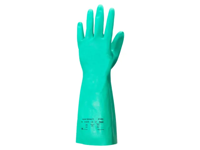 Gants chimiques Ansell AlphaTec Solvex 37-695 nitrile, taille 7, les 7