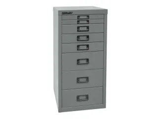 kantoor-ladekast HxBxD 590x279x380mm 8 laden romp zilverkleurig staal - 3