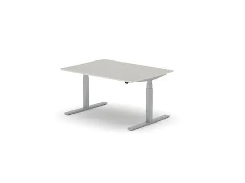 Elektrisch ihv bureau,HxBxD 650-1310x1400x1000mm,blad lichtgrijs