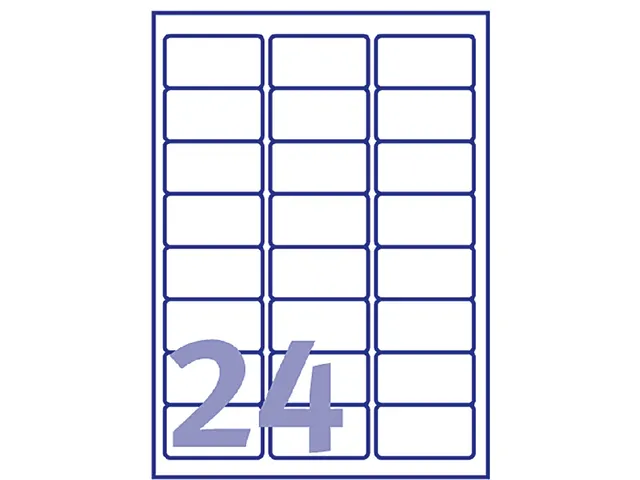 Adresetiket Avery L7159-250 63.5x33.9mm Wit Laserprinter 6000 Stuks