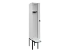 locker met bank,HxBxD 2120x300x815mm,1vak,vak B 300mm,draaigrendel