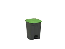 pedaalemmer,1x45l,HxBxD 600x398x410mm,romp PP grijs,deksel PP groen