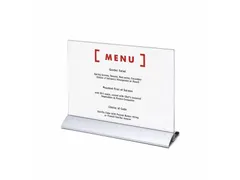 Menukaarthouder IEZZY liggend A4 aluminium voet