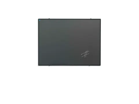 Krijtbord 120x300cm Grijs Emaille Softline 8mm Zwart profiel