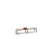 banc-patère,LxP 2000x400mm,barrettes en bois,corps RAL7035