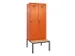 locker met bank,voor scheiding van kleding,HxBxD 2120x800x815mm,2vak