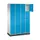 lockerkast,RAL 7035/RAL 5012,HxBxD 1950x1220x500mm,4x4vakken,cil.-slot