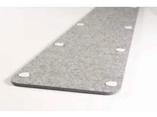Akoestische PET-vilt trapezium stroken donkergrijs 30x120cm 6 stuks - 3