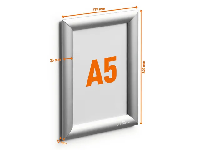 Kliklijst aluminium A5 Zilver