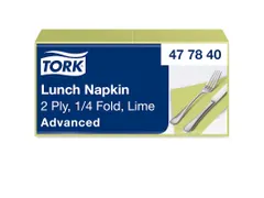 Tork 477840 Lunchservet 33x33cm 2-laags 1/4 vouw 10x200st Lime