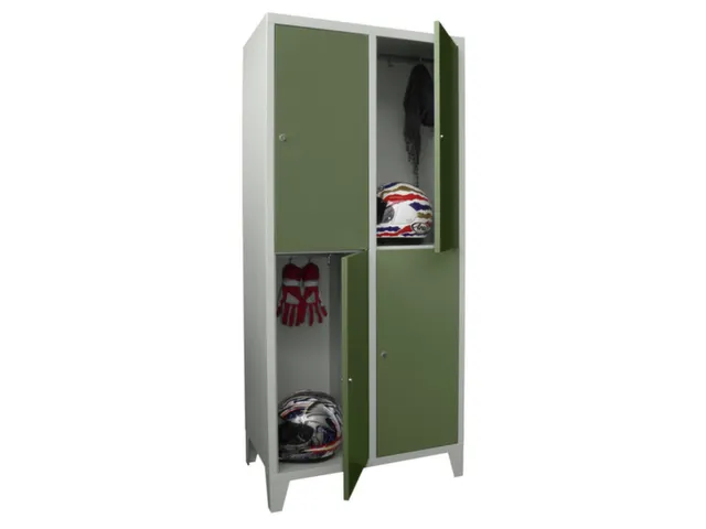 armoire multicases,HxlxP 1850x800x500mm,RAL7035,face avant RAL6011