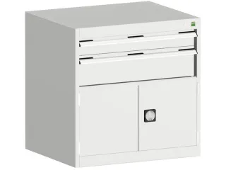 ladekast HxBxD 800x800x650mm 2laden RAL7035 - 2