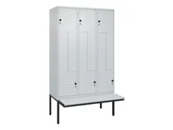 Z-garderobekast,HxBxD 2120x1200x815mm,6vak,vak B 400mm,draaigrendel