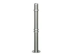Afzetpaal Rvs Ø76mm Met Bodemplaat Schuifmontage
