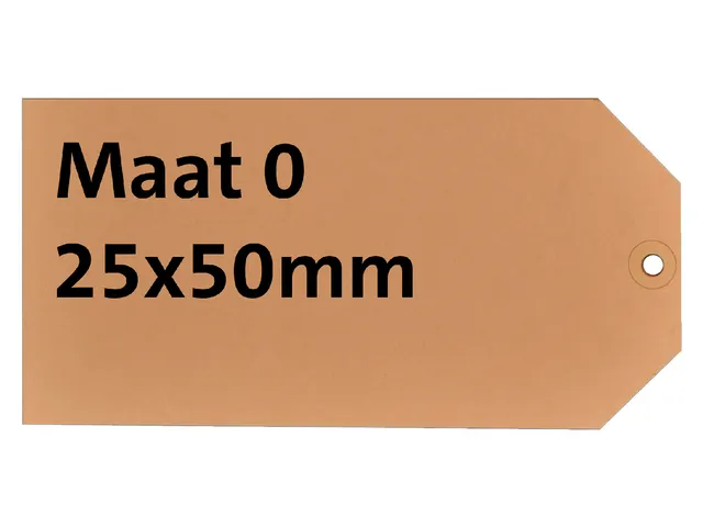 Label HF2 nr. 0 200gr 25x50mm Chamois 1000 stuks
