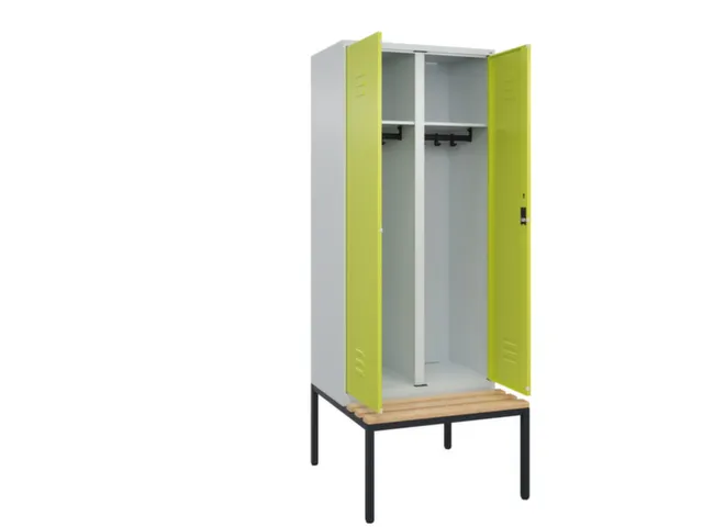 locker voor scheiding van kleding,HxBxD 2120x800x815mm,2vak
