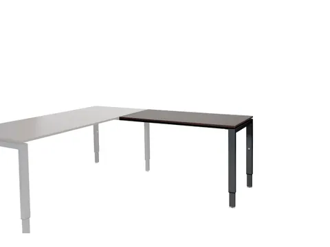 Domino Aanbouw Hoogte Verstelbaar 1200x600mm Logan Eiken 25mm Zwart