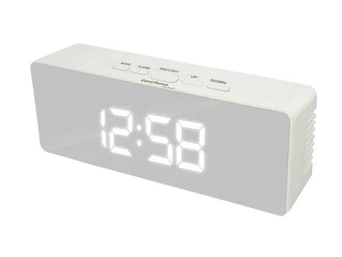 Wekker Technoline WT 475 140x53x35mm wit LED blauw/groen