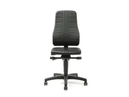 Werkstoel Ergoplus 40 Kunstleer Zwart 450-600mmx460x410-470mm Wielen