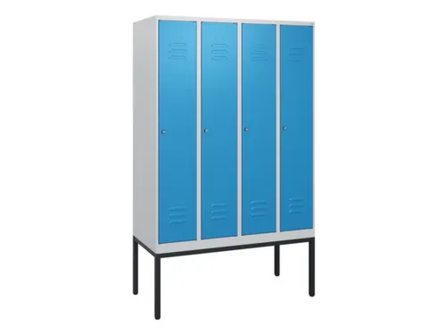 locker,HxBxD 1950x1200x500mm,4vak,vak B 300mm,cil.-slot,voetonderstel