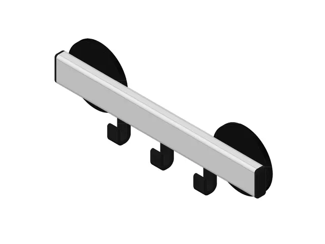 Pro-line Magnetische Wandkapstok 3 haken grijs zwart